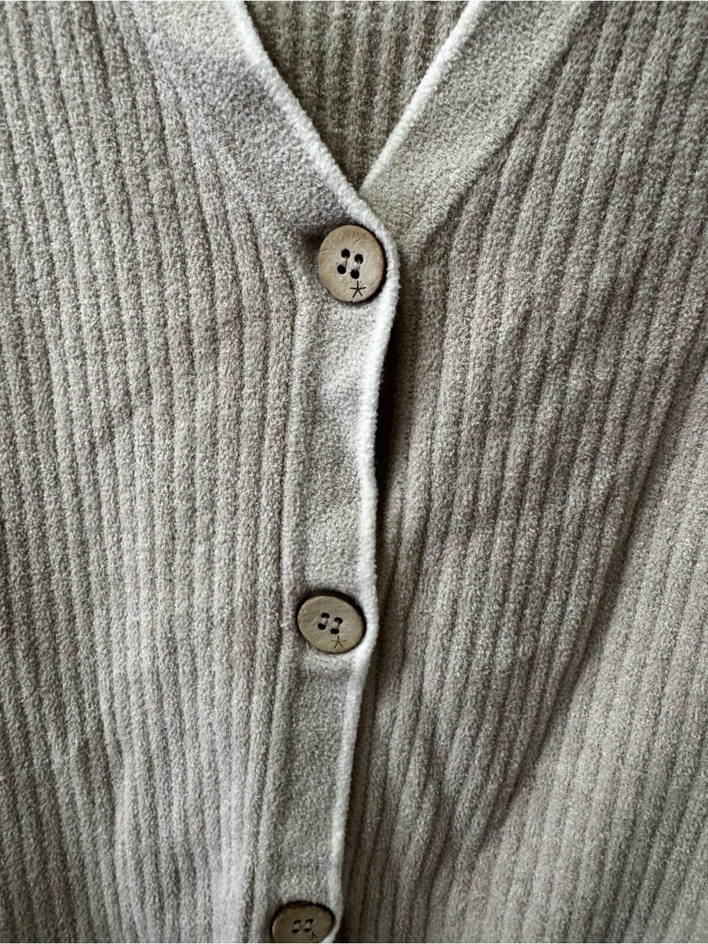 Barefoot Dreams Ribbed Cardigan & Wide-Leg Pant Set - Taupe - Picture 3 of 11